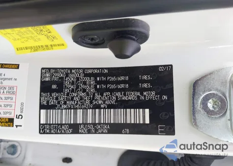 2017 Lexus Gx 460 from USA, damaged, VIN JTJBM7FX1H5169319